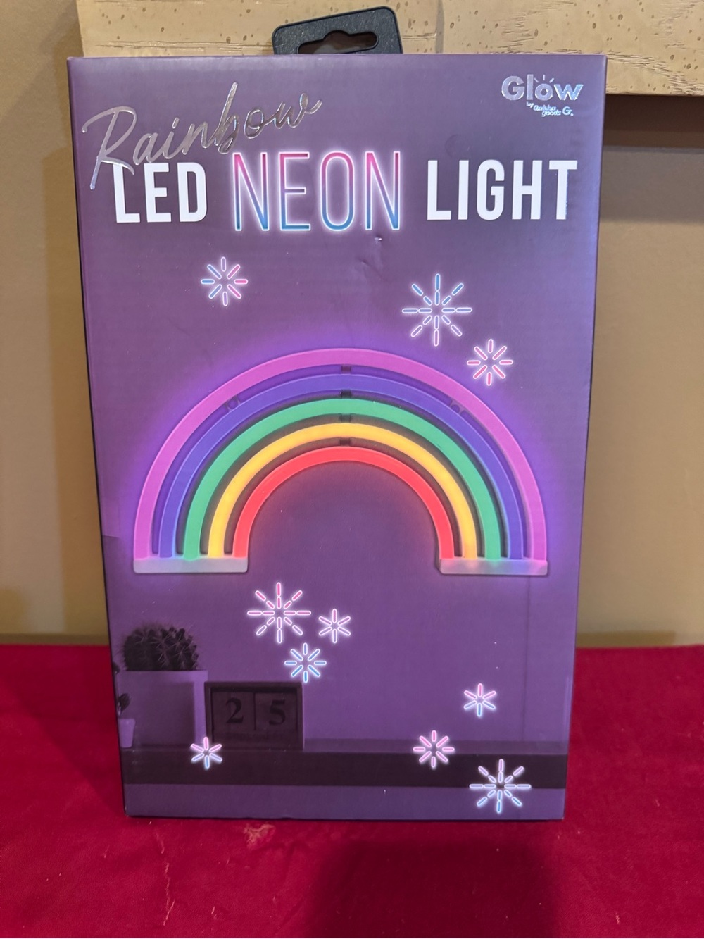 Melissa & Doug Rainbow LED Neon Light - Pink Purple Blue Green Yellow Orange Red